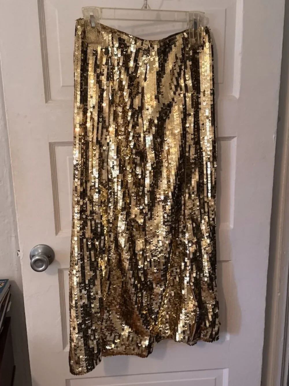 NWT J.Crew Collection Gold Sequin Slip Skirt - Size 4
